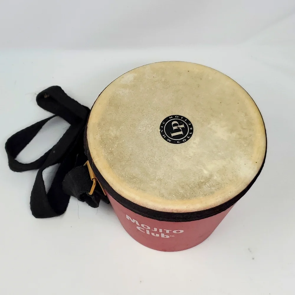 LP Bongo Drum Mojito Club Neck Strap Red Wood